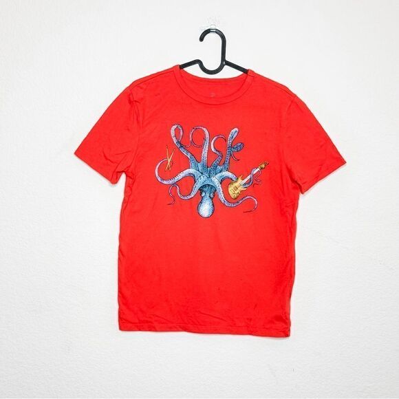GAP Kids XL Red Octopus Rock Band Graphic T-Shirt - Size 12-13 Years - Picture 1 of 6